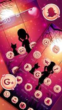 Pink Glitter Cat Girl Theme screenshot 2