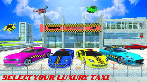 Real Flying Taxi Car Simulator Driving Games screenshot 4