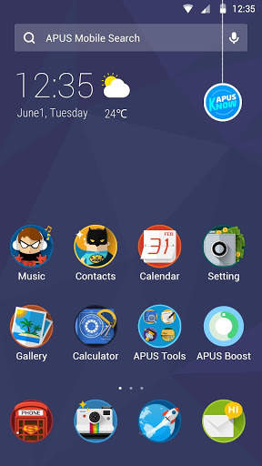 Heroes-APUS Launcher theme скриншот 1