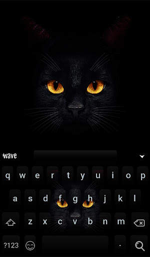 Dark Cat Animated Keyboard + Live Wallpaper स्क्रीनशॉट 2