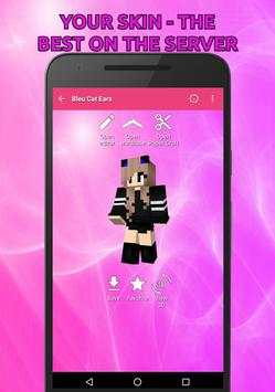 Girls Skins with Ears for Minecraft in 3D screenshot 1