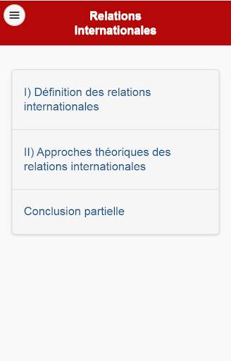 Cours de Relations Internationales screenshot 1