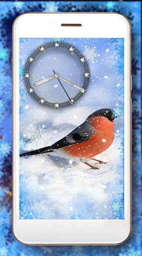 Winter Birds Clock screenshot 2