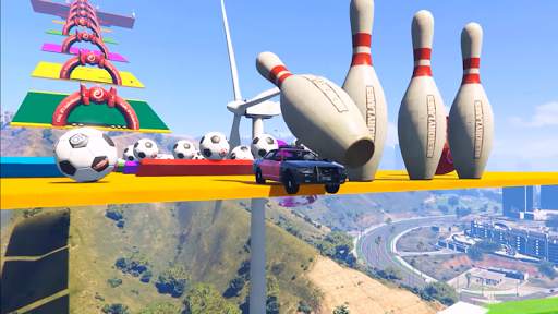Cop Car Superheroes Stunt Racing screenshot 5