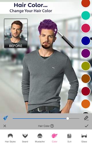Man Photo Editor - Hair Style Mustache, Suit screenshot 4