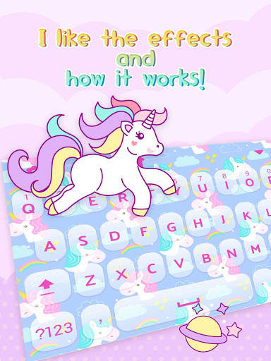 Cuteness Unicorn Keyboard Themes for Girls screenshot 3