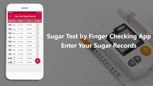 Sugar Test by Finger Checking App Records screenshot 4