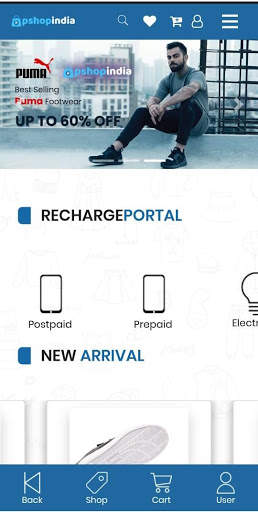 P Shop India -Online Shoping & Mobile Recharge APP screenshot 1