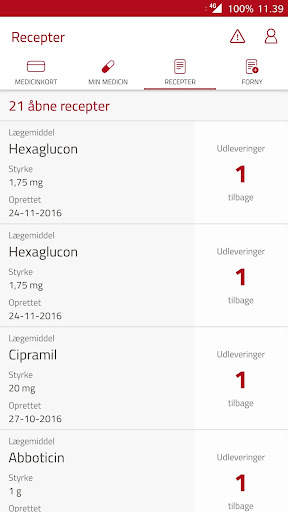 Medicinkortet screenshot 3