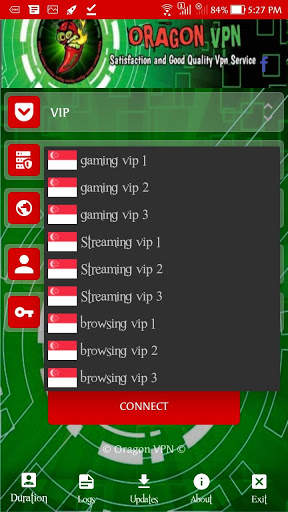 Oragon VPN portal screenshot 2