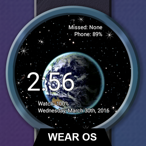 Watch Face Live Earth Wallpaper-Wear OS Smartwatch icon