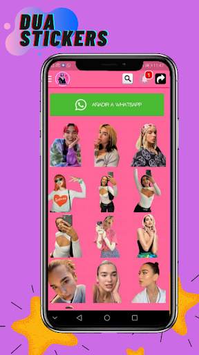 Dua Lipa Stickers for WhatsApp Fans Free screenshot 2