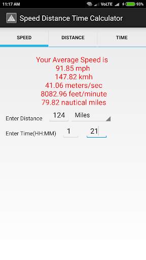 Speed Distance Time Calculator скриншот 1