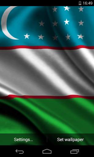 Флаг Узбекистана живые обои скриншот 1