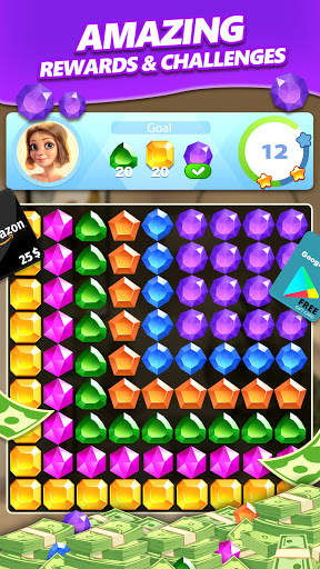 Jewel Blast & Diamond Crush Puzzle Game to BIG WIN screenshot 1