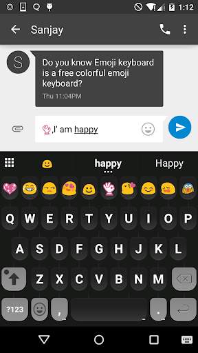 Type Writer Emoji Keyboard स्क्रीनशॉट 5