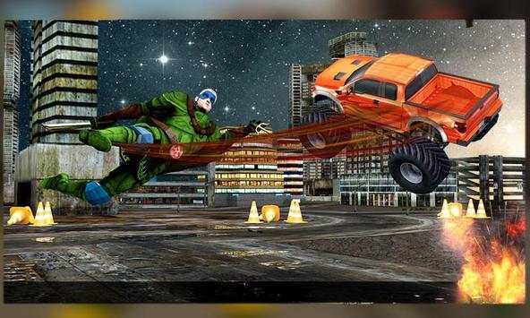 Ninja Hero vs Monster Car Transform Aliens Warship screenshot 2