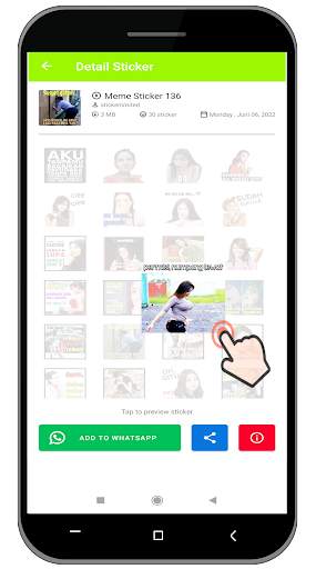 Perang Gambar Wa WAStickerApp screenshot 6