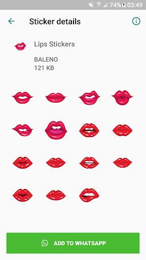 Lips Stickers - WAStickerApps screenshot 4
