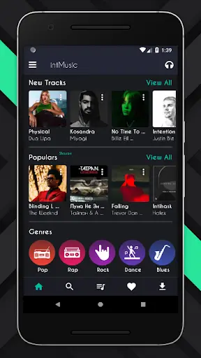 intMusic ( free downloads & offline listening) screenshot 1