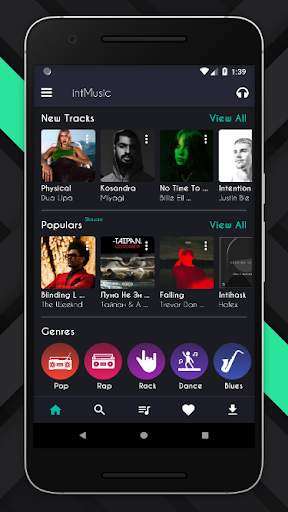 intMusic ( free downloads & offline listening) screenshot 1