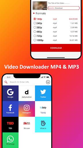 Video Downloader MP4 & MP3 -  Downloader & Browser screenshot 1