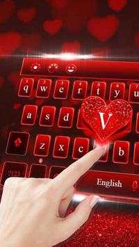 Red Glitter Keyboard Theme screenshot 2
