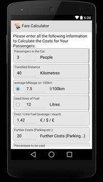 Fare Calculator screenshot 1