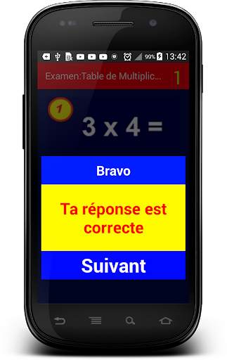 Examen pour apprendre la Table de Multiplication screenshot 2