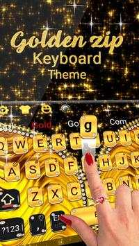 Golden Zipper Keyboard Theme screenshot 2