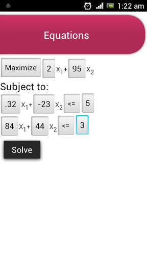 Linear Optimization LITE screenshot 3