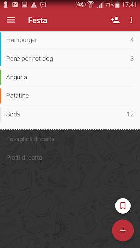 Buy Me a Pie Lista della Spesa screenshot 1