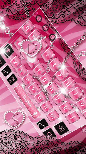 Pink Zebra Diamond Theme Keyboard screenshot 3