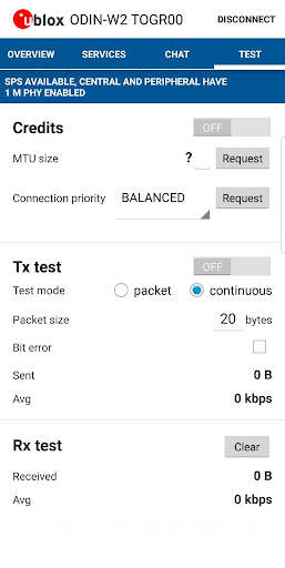 u-blox BLE screenshot 3