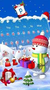 3D Christmas Snowman Keyboard Theme screenshot 2