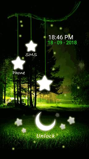 Fireflies Stars Lock Screen screenshot 18