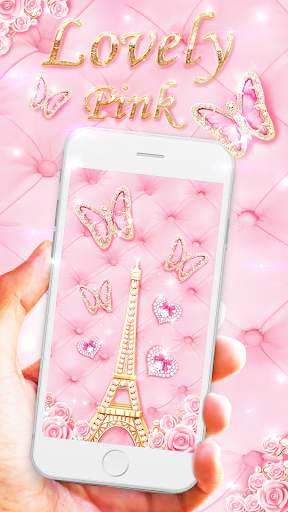 Pink Butterfly Live Wallpaper screenshot 1