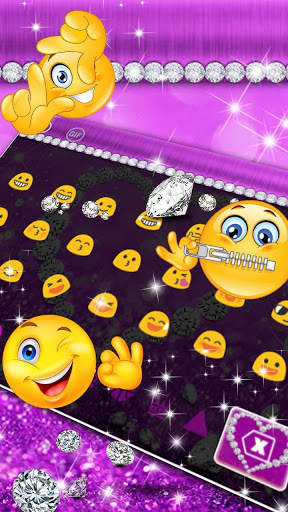 Diamond Shiny Heart Keyboard 3 تصوير الشاشة