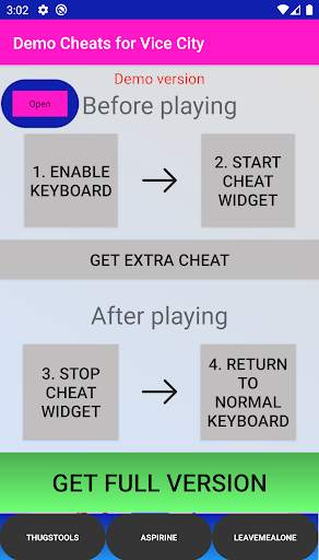 Cheats Keyboard Demo for Vice  screenshot 2