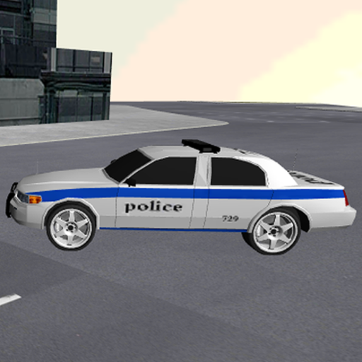 police car driving simulator icon