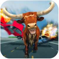 Wild Bull City Attack: Bull Simulator Games logo