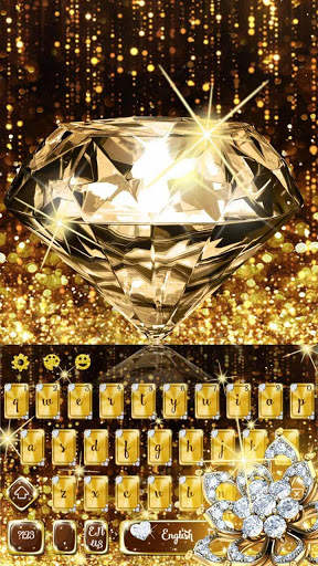 Gold Diamond Glitter Keyboard screenshot 4