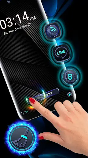 Cool Black Launcher Theme скриншот 5