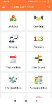 Learn Japanese screenshot 1