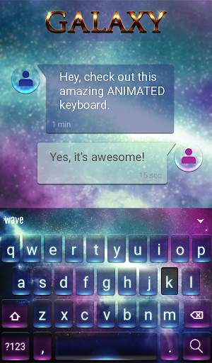 Galaxy Animated Keyboard скриншот 3