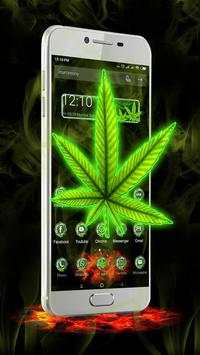 3D Green Smoke Weed Launcher Theme screenshot 3