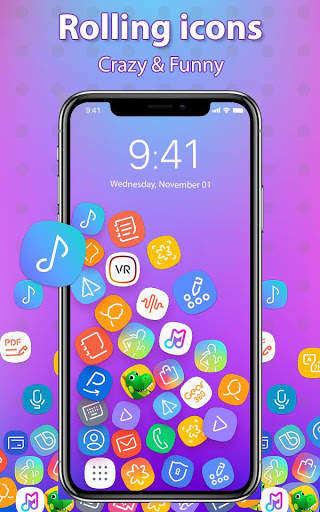 3D Rolling Icon Launcher 5 تصوير الشاشة