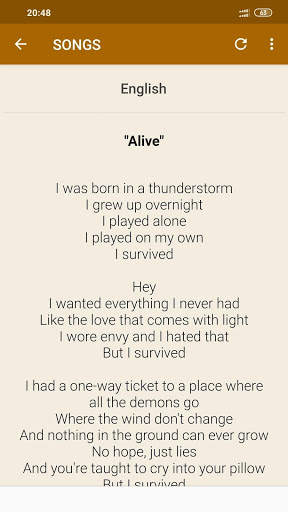 Sia Lyrics screenshot 4