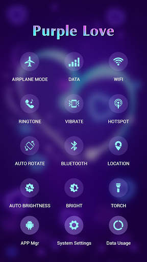 Purple romantic love  APUS Launcher theme screenshot 3