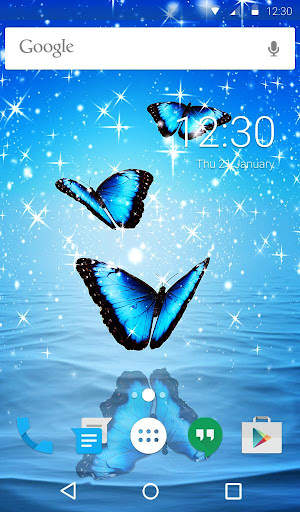 Blue Butterfly Wallpaper Theme screenshot 4
